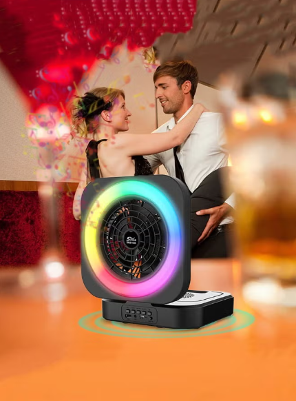 Sing-e Super Bass Speaker Portable Music Mini System With Light & Rechargeable USB Black 10W -ZQS1456