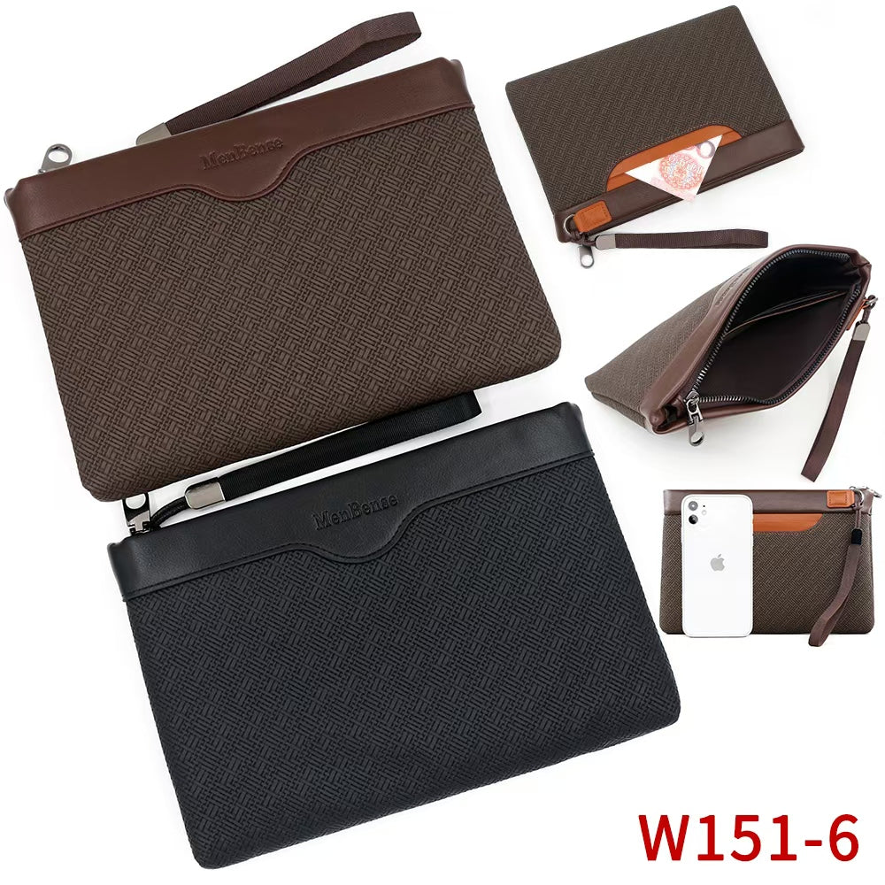 Luxury Pattern Zip Wallet with Wrist Strap Set