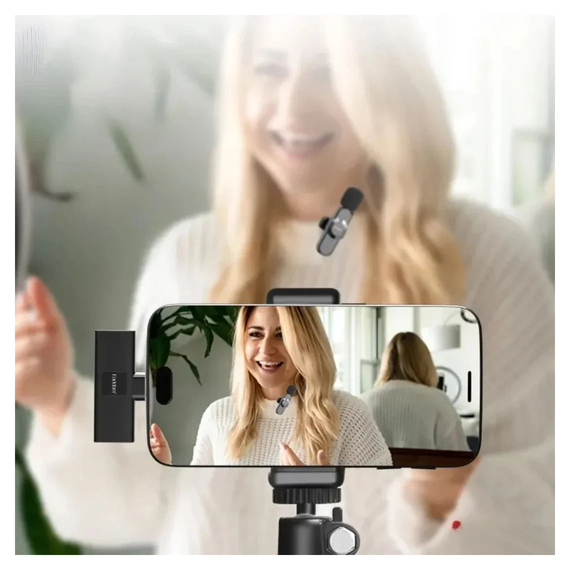 Earldom Dual Wireless Microphone with Phone Connector