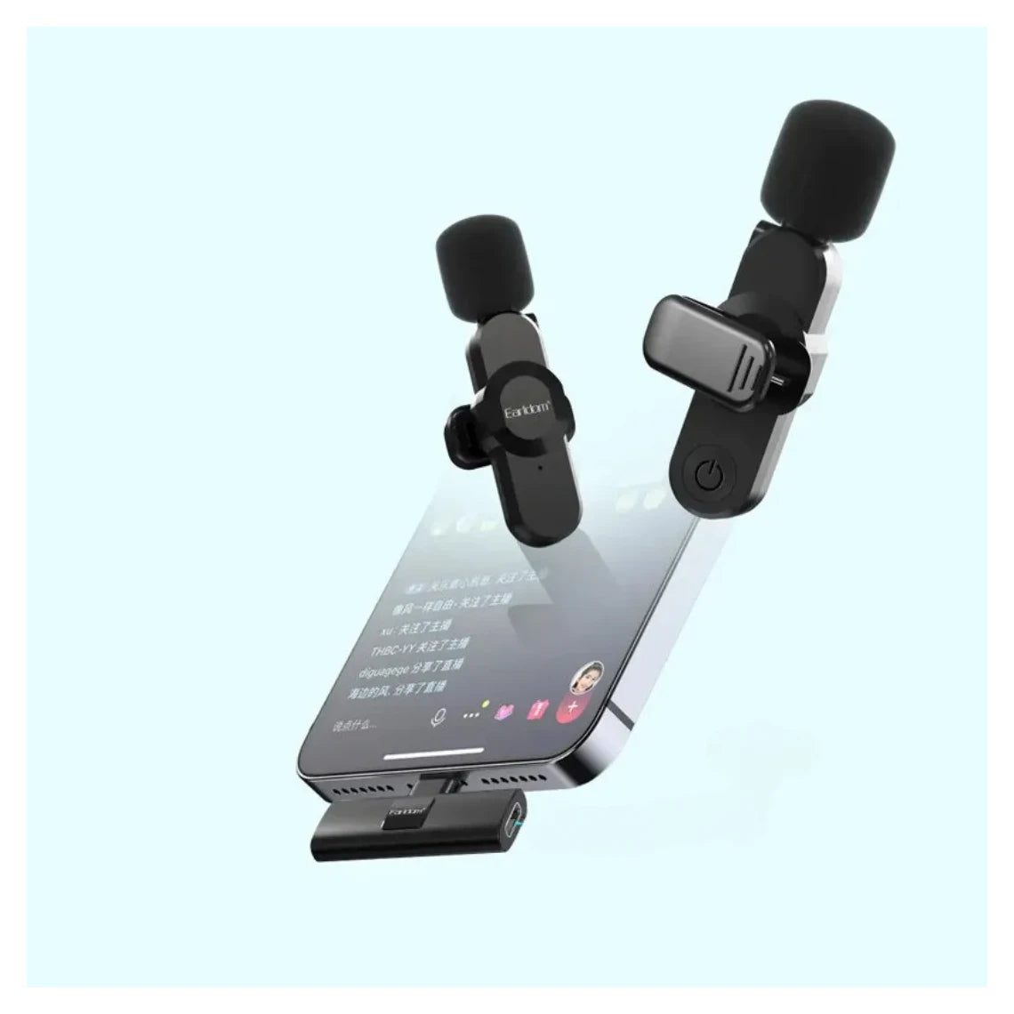 Earldom Dual Wireless Microphone with Phone Connector