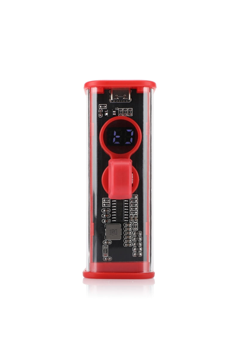 Pocket Power Bank 5000mAh Lightning + USB-C Cable - Red/Purple