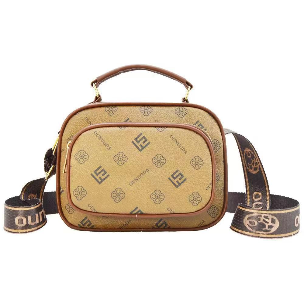 New Large Capacity Double Pocket Casual Shoulder Bag For Women, Simple Design, Convenient Outdoor Crossbody Bag, Fashionable Printed Handbag, Popular