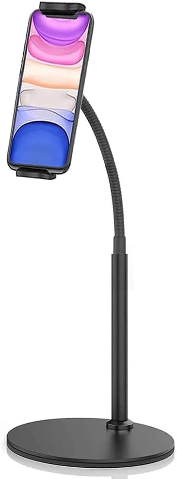 Mobile Phone Stand Vocal Stent Multifunctional Bracket Of Desktop Video Frame Use for Phone and iPad, Universal Lazy Stand Holder Stents Flexible Desk Table Bracket - Black