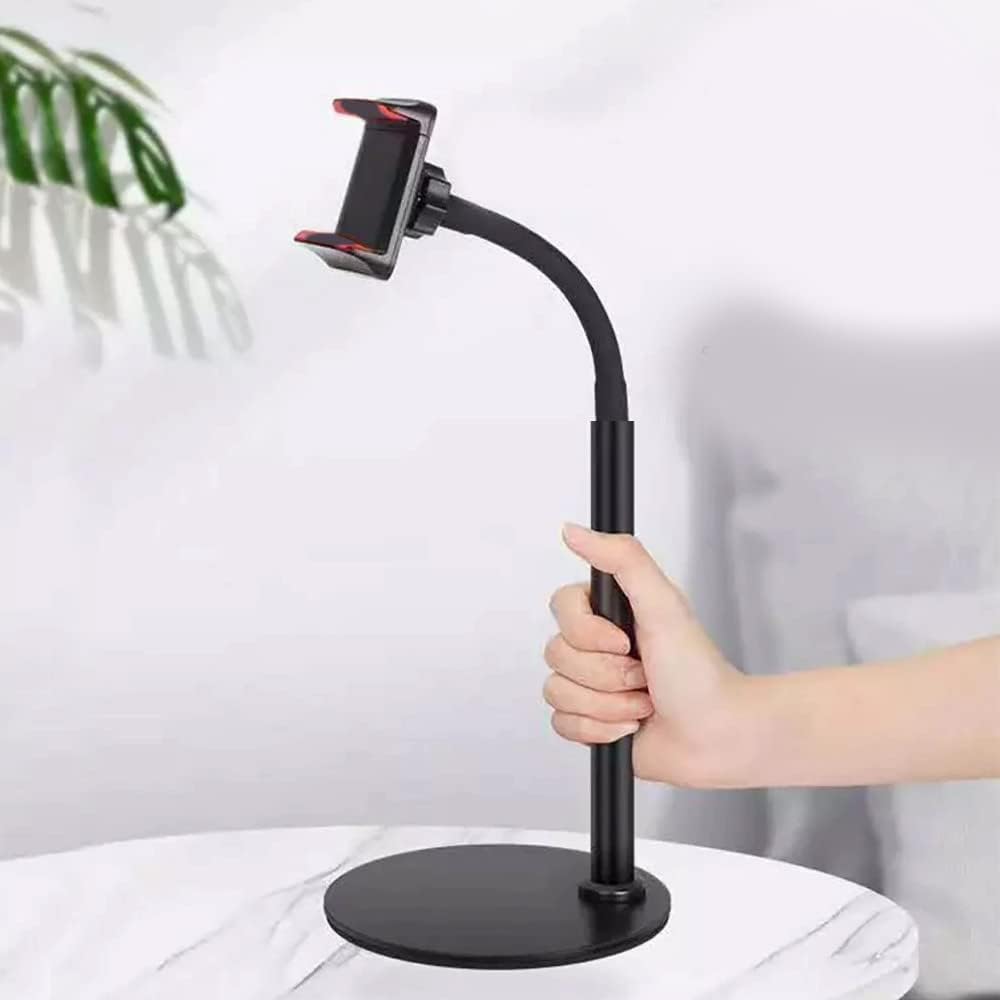 Mobile Phone Stand Vocal Stent Multifunctional Bracket Of Desktop Video Frame Use for Phone and iPad, Universal Lazy Stand Holder Stents Flexible Desk Table Bracket - Black