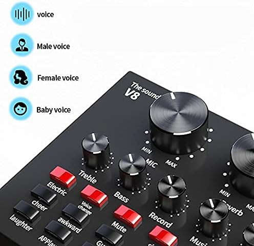 Perfect for Youtube/Video Conference/Gaming/Zoom/Skype,Adjustable Mic Suspension Scissor Arm,Live Sound Card,Studio Microphone,Condenser Microphone Bundle,with Effects And Voice Changer