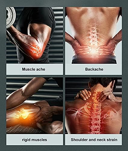 Earlmdom ET-V3 Portable Mini Massage Gun, Body Vibration Massager, Rechargeable Deep Muscle Massager for Pain Relief, 32 Speeds Electronic Display with 4 Massage Heads for Gym, Office, Home