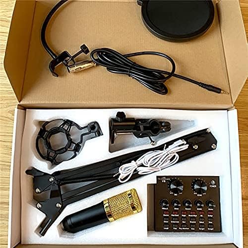 Perfect for Youtube/Video Conference/Gaming/Zoom/Skype,Adjustable Mic Suspension Scissor Arm,Live Sound Card,Studio Microphone,Condenser Microphone Bundle,with Effects And Voice Changer