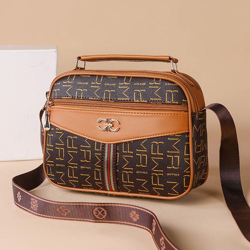 2025 middle-aged handbag four-layer mobile phone bag old flower bag new high-capacity women's diagonal cross brand mother bag