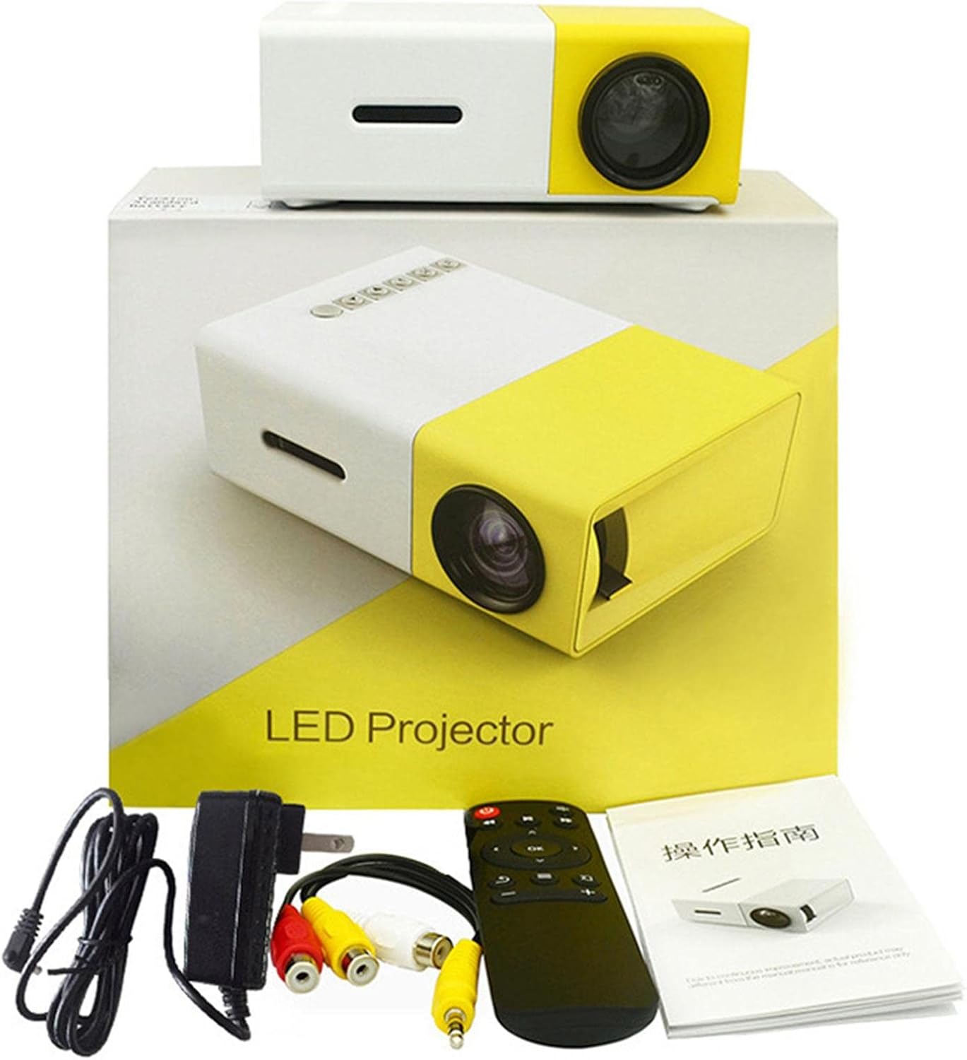 BITTU portable projector for camping, camping projector | Full HD 1080p outdoor projector with LED, phone projector for home theater for party, and adults, bedroom