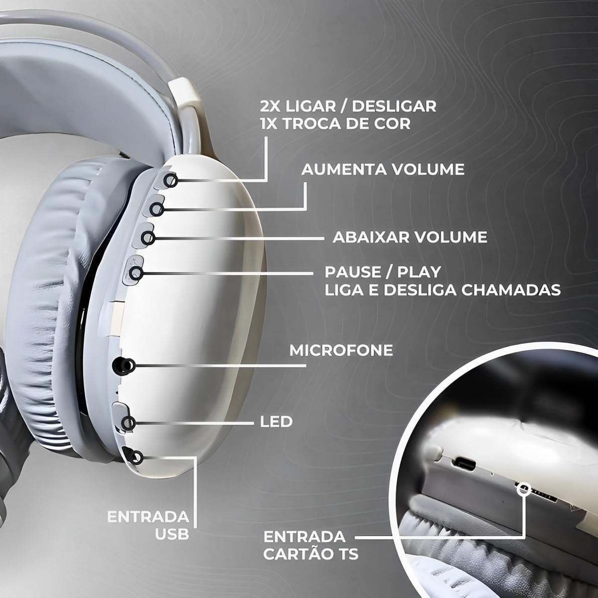 PM - 860 Wireless Bluetooth 5.3 Headphones, Green - Over Ear Gaming Headset with RGB Lights, Virtual 7.1 Surround Sound, USB Wired, Noise Cancelling Mic