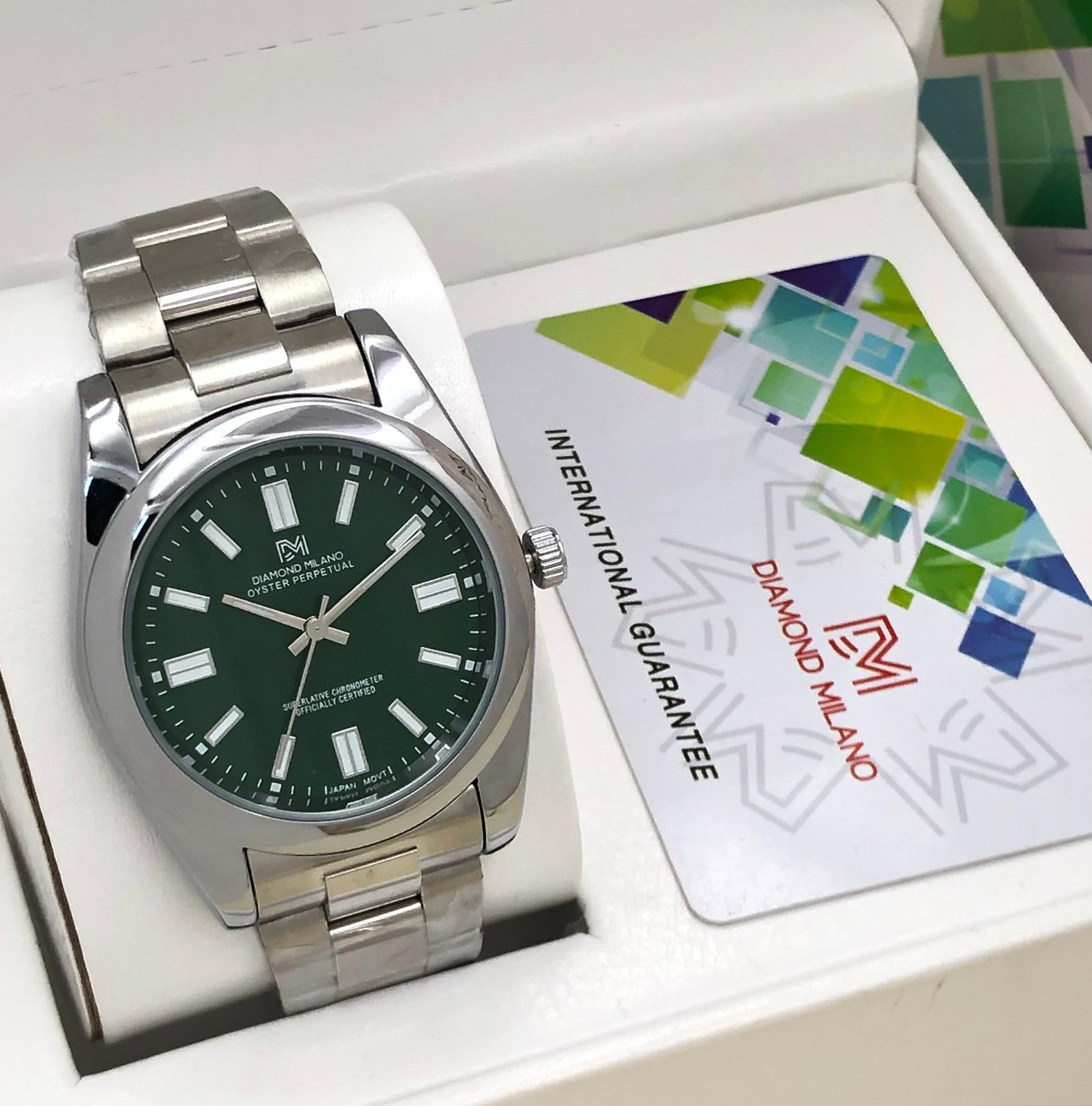 Prestige – Men’s Stainless Steel Watch with Green Dial