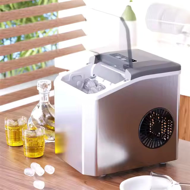 Freestanding Automatic Liquid Freezer Ice Generator 12Kgs Automatic Ice Makermachine Household Mini Portable Ice Maker Machine