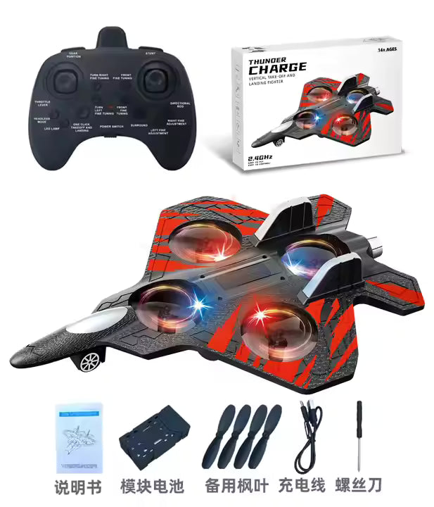 360° Flips RC Plane 3-Gear Speeds Safe Remote Control Airplane One-Click Take Off Landing EPP Foam Plane Toys