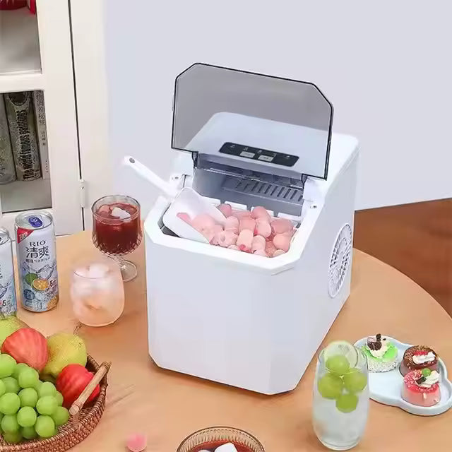 Freestanding Automatic Liquid Freezer Ice Generator 12Kgs Automatic Ice Makermachine Household Mini Portable Ice Maker Machine