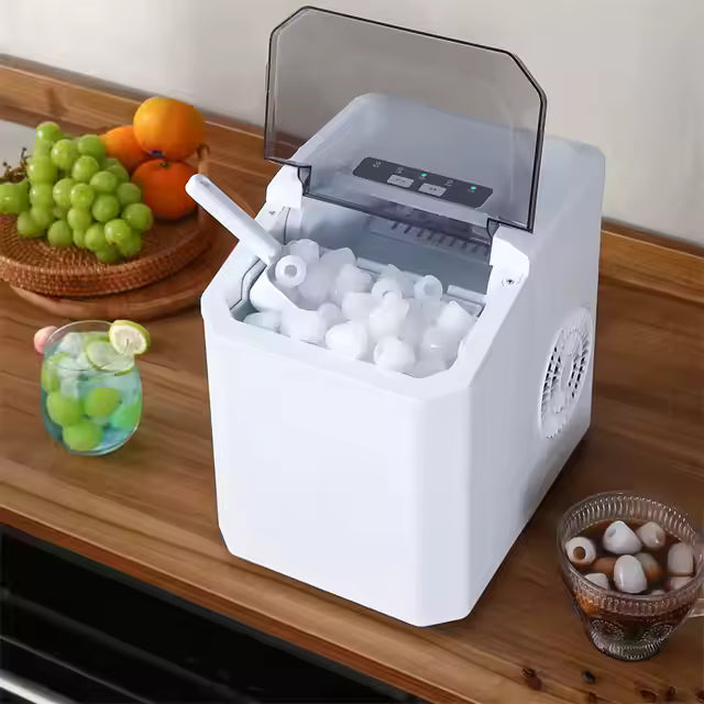 Freestanding Automatic Liquid Freezer Ice Generator 12Kgs Automatic Ice Makermachine Household Mini Portable Ice Maker Machine