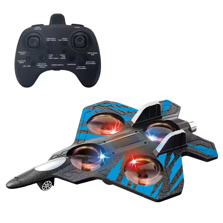 360° Flips RC Plane 3-Gear Speeds Safe Remote Control Airplane One-Click Take Off Landing EPP Foam Plane Toys