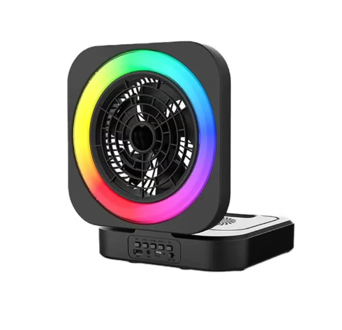 Sing-e Super Bass Speaker Portable Music Mini System With Light & Rechargeable USB Black 10W -ZQS1456