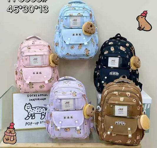 Embossed Transparent PVC Kawaii Contrast Color Girls College Leisure Kawaii