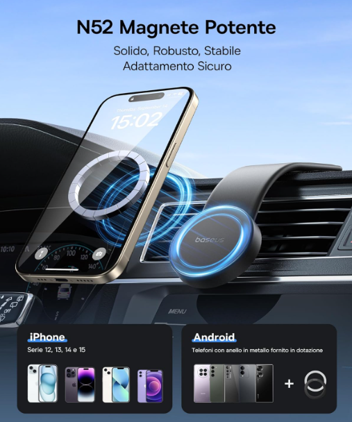 Baseus C02 Mobile Phone Holder Car Magnet for Dashboard