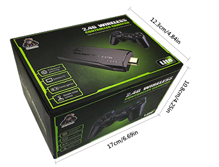 Dubee Game Consoles - HD Retro Game Console with 2.4G Wireless Controllers
