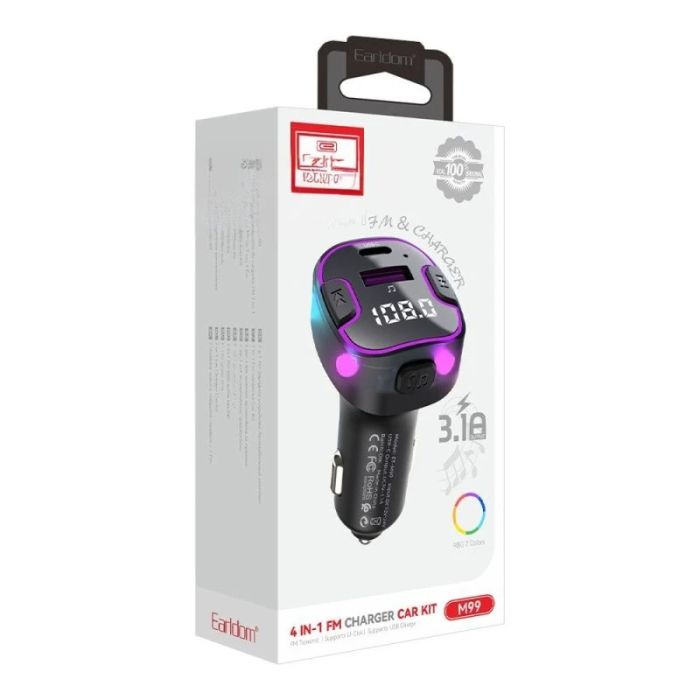 Earldom ET-M99 Car Charger with USB Port and LED Display