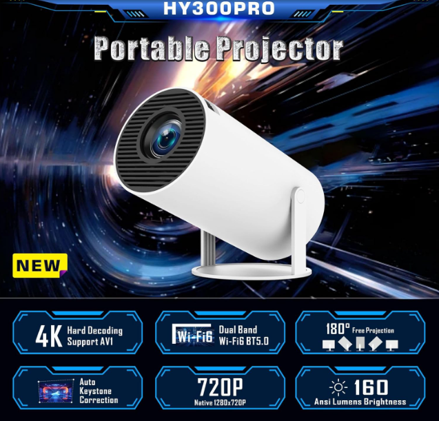 X88 Mini Projector HY300 Pro Wifi 6 BT5.0 With Android 11.0 OS
