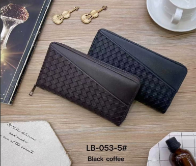 Premium Monogram Long Wallet with Double Zipper