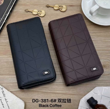 Premium Monogram Long Wallet with Double Zipper